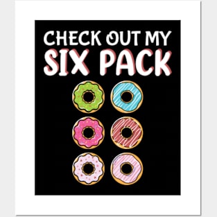 Check Out My Six Pack Donut Tee - Funny Gym Posters and Art